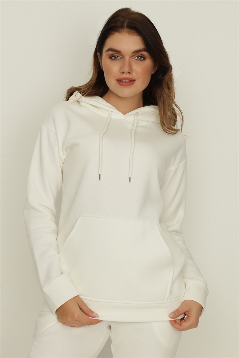 Kadın Kapüşonlu Peçli Sweatshirt