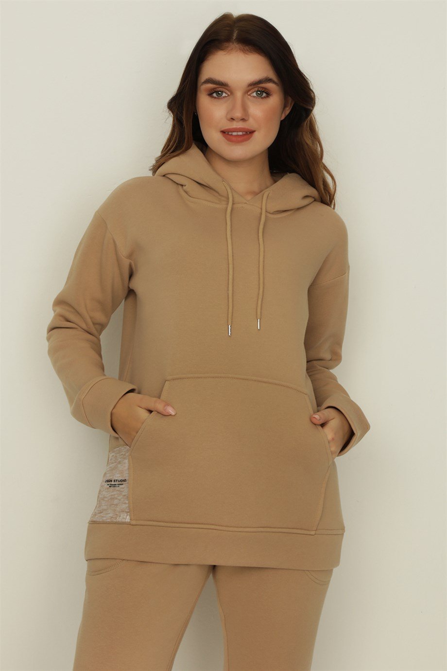 Kadın Kapüşonlu Peçli Sweatshirt