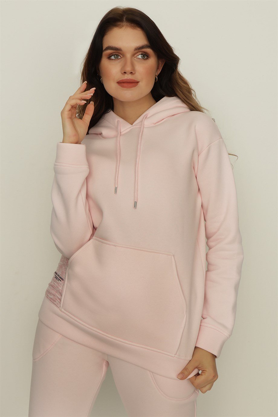 Kadın Kapüşonlu Peçli Sweatshirt