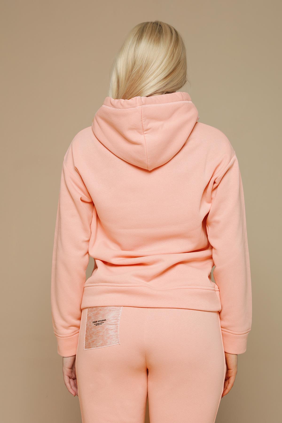 Kadın Kapüşonlu Peçli Sweatshirt