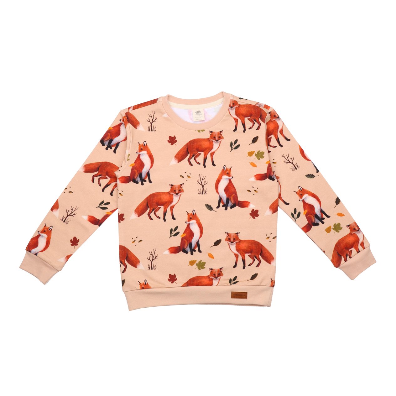 WalkiddySweatshirtTilki Desenli Organik Çocuk Sweatshirt