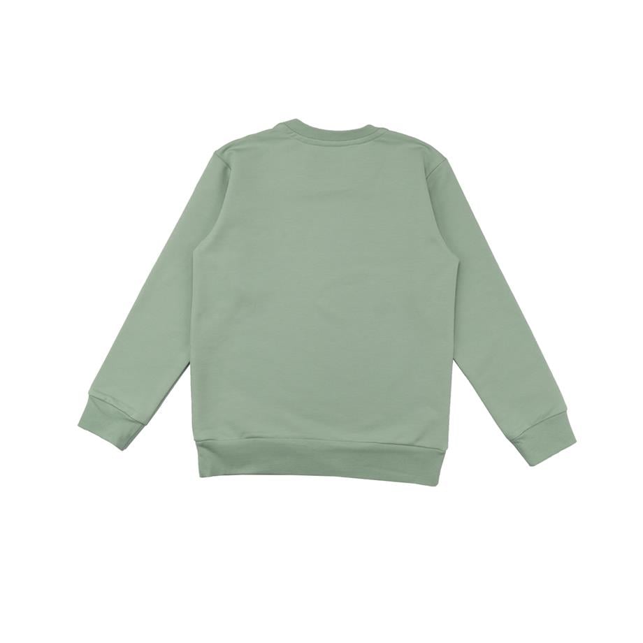 WalkiddySweatshirtYeşil Zemin At Baskılı Organik Çocuk Sweatshirt