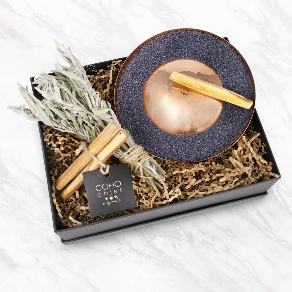 Coho Box Artisan Göbeklitepe Bakır Tütsülük & 3 Palo Santo & Adaçayı Hediye Seti