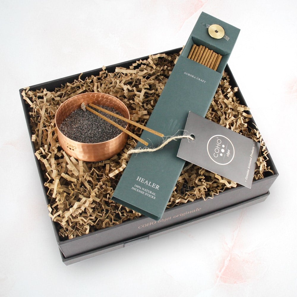 Coho Box Matte  Meditation Tütsülük & Aurora Healer Tütsü Hediye Seti