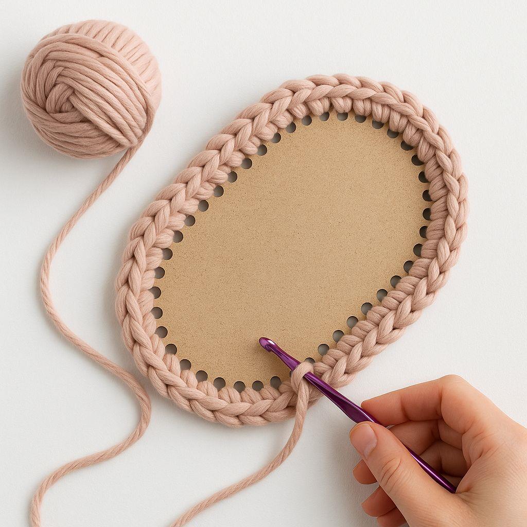 Ahşap Oval Taban 16x26 - Tığ İşi Çanta, Sepet, Örgü Taban Motifi