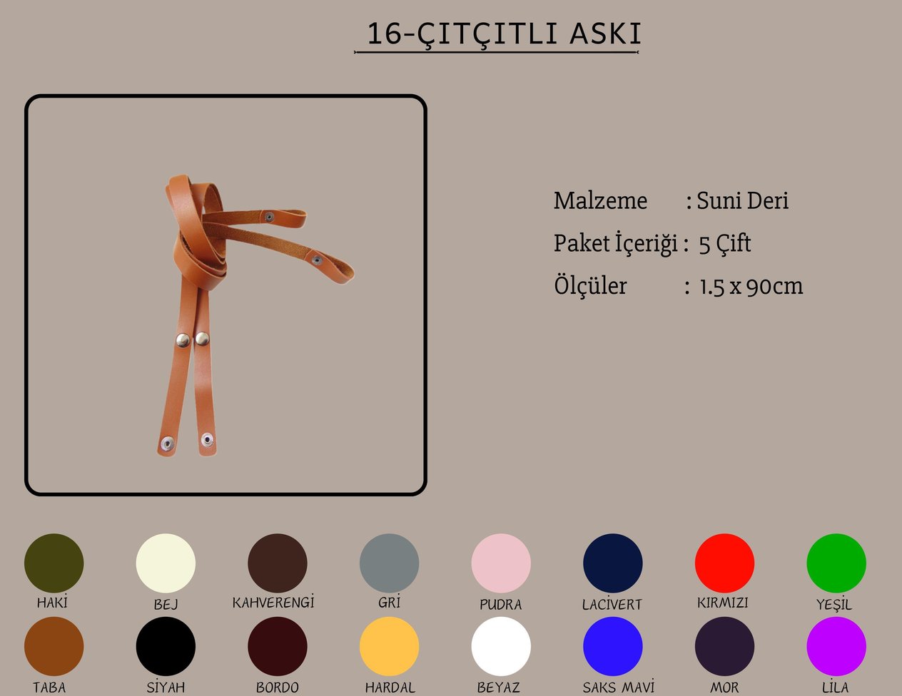 Çıtçıtlı Askılar 1.5x90 CM