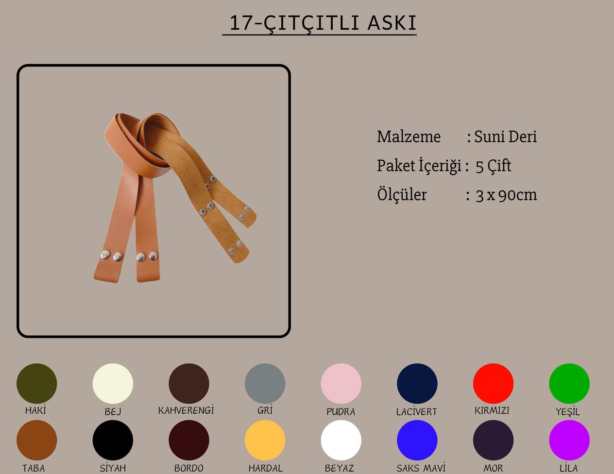 Çıtçıtlı Askılar 3x90 CM