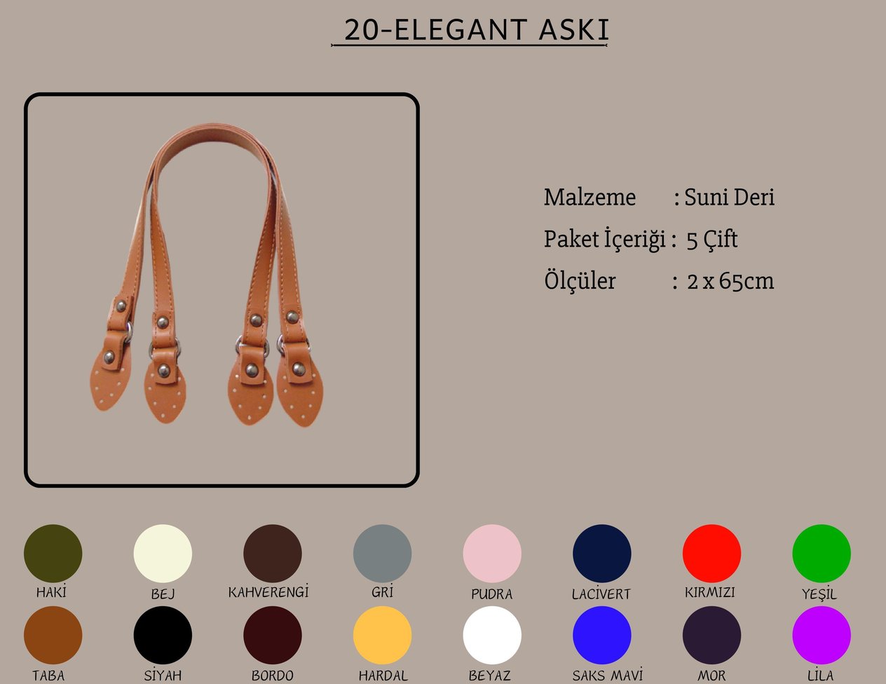 Elegant Askılar 2x65 CM