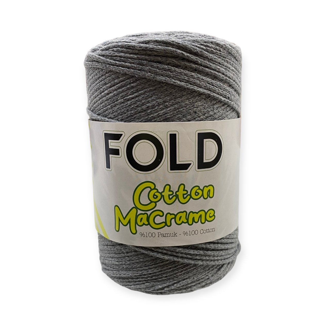 Fold Yarn, Koton Makrome Gri
