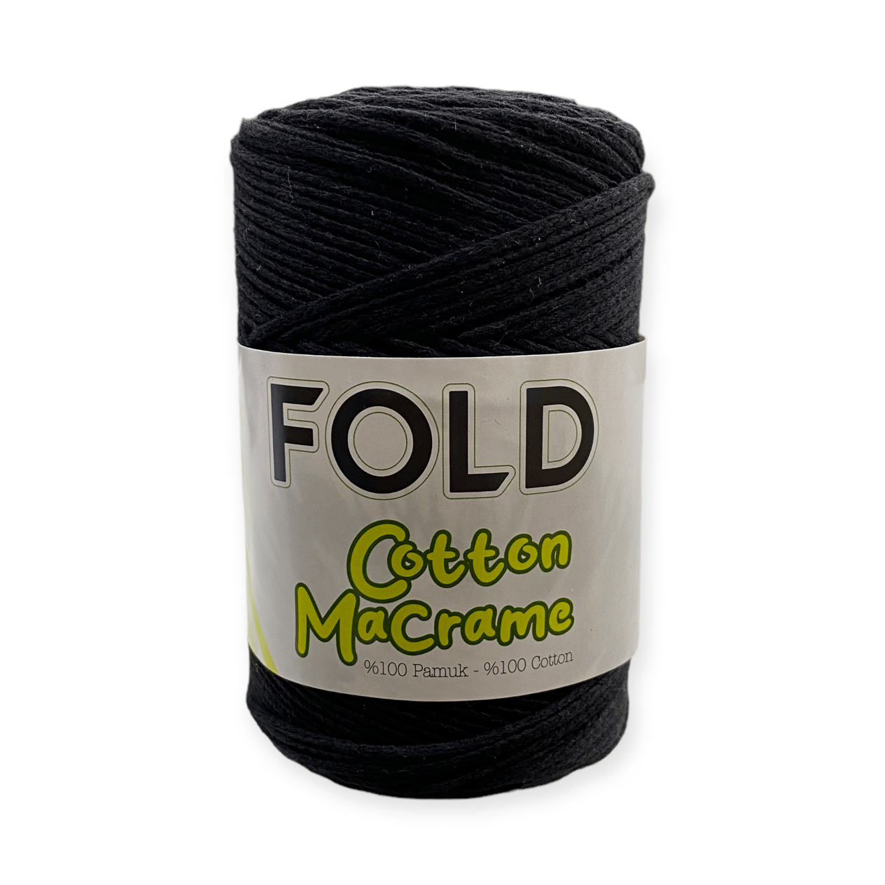 Fold Yarn, Koton Makrome Siyah