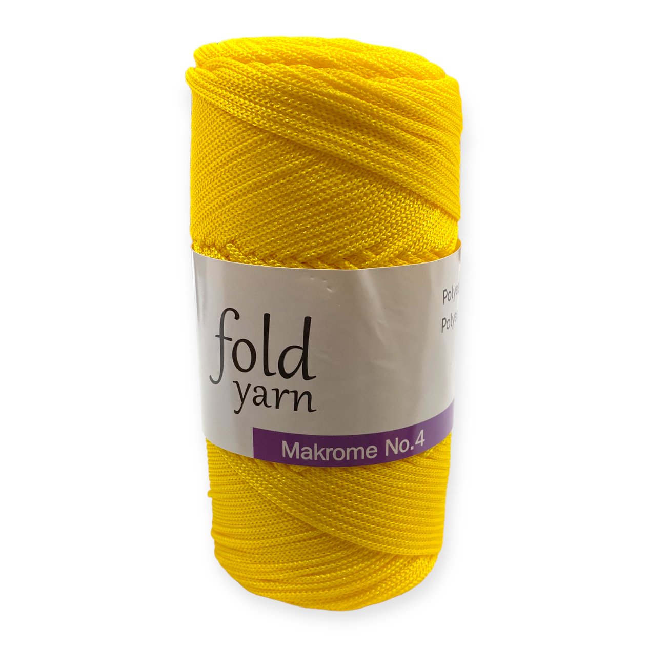 Fold Yarn, Polyester Makrome İpi No:4 Açık Sarı