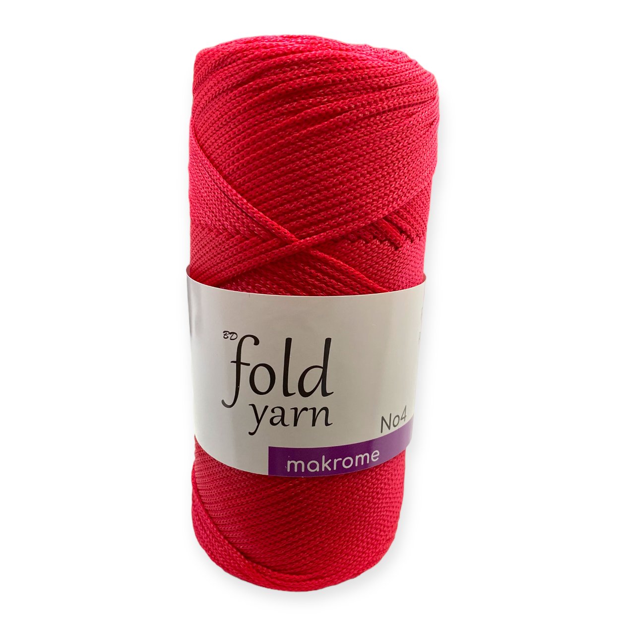 Fold Yarn, Polyester Makrome İpi No:4 Kan Kırmızı