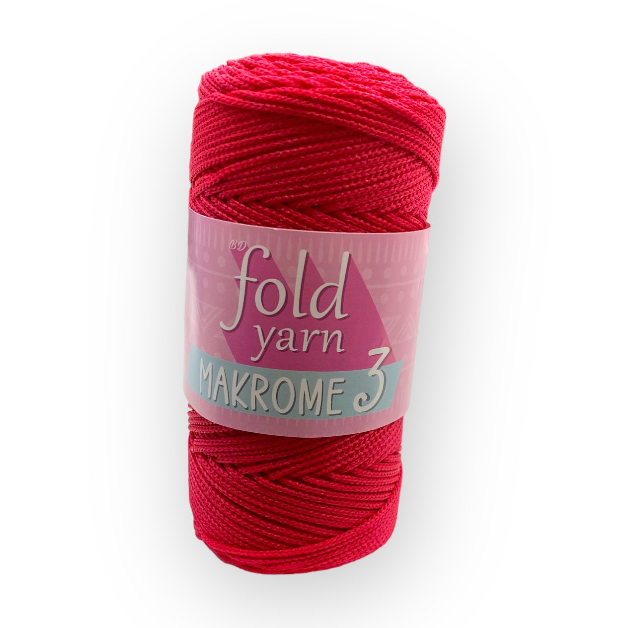Fold Yarn, Polyester Makrome No:3 Açık Kırmızı