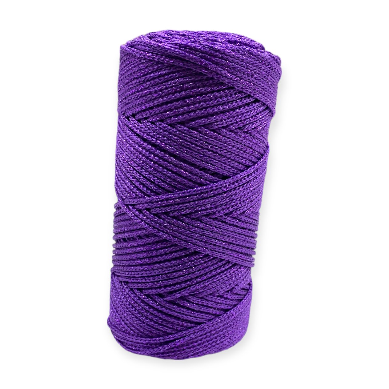 Fold Yarn, Simli Makrome İpi Mor