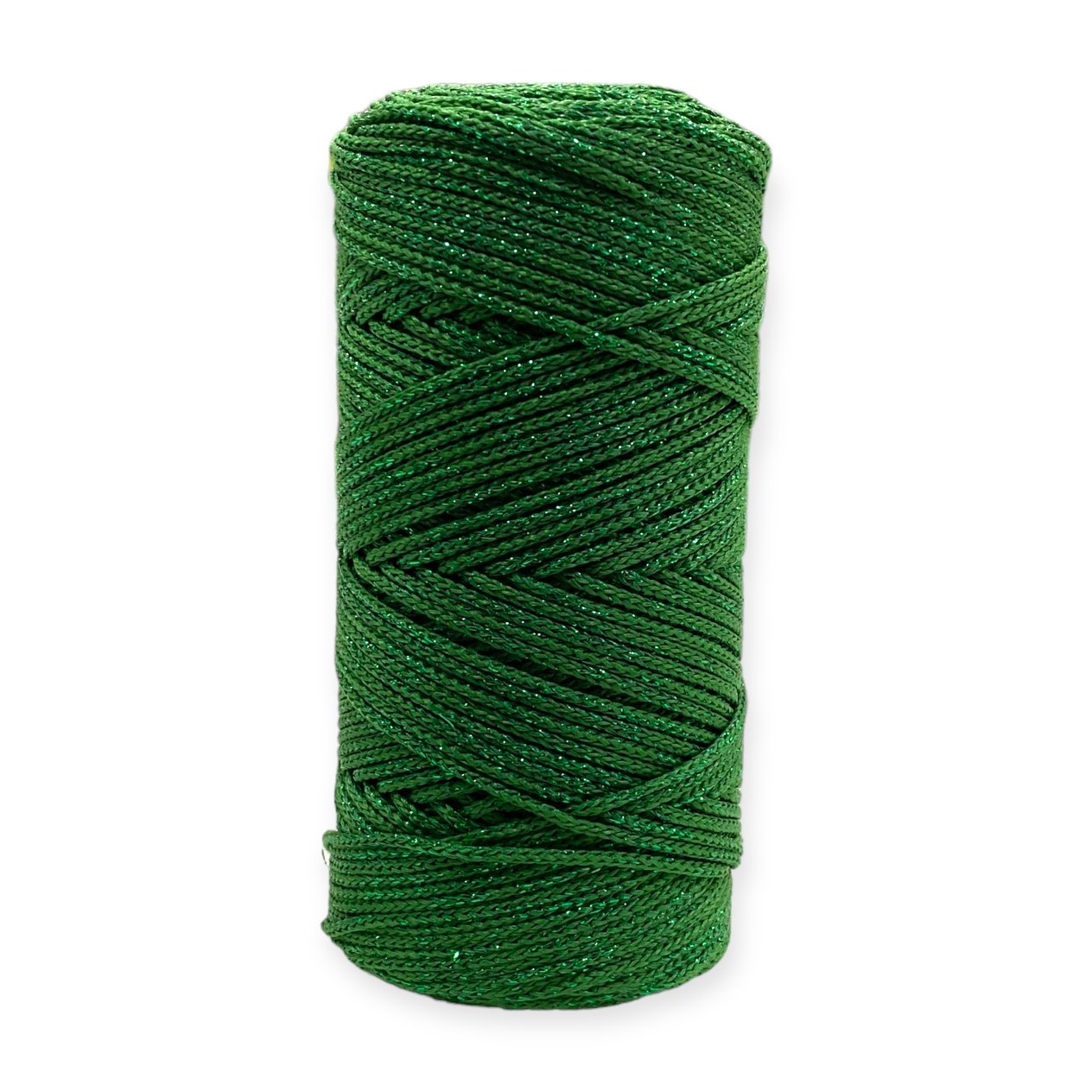 Fold Yarn, Simli Makrome İpi Yeşil