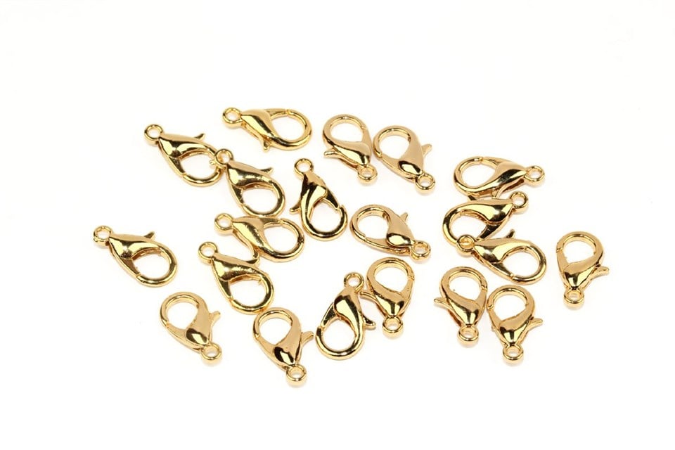 Gold Kaplama Kararmaz Papağan Klips 12x6 MM / 5 Adet