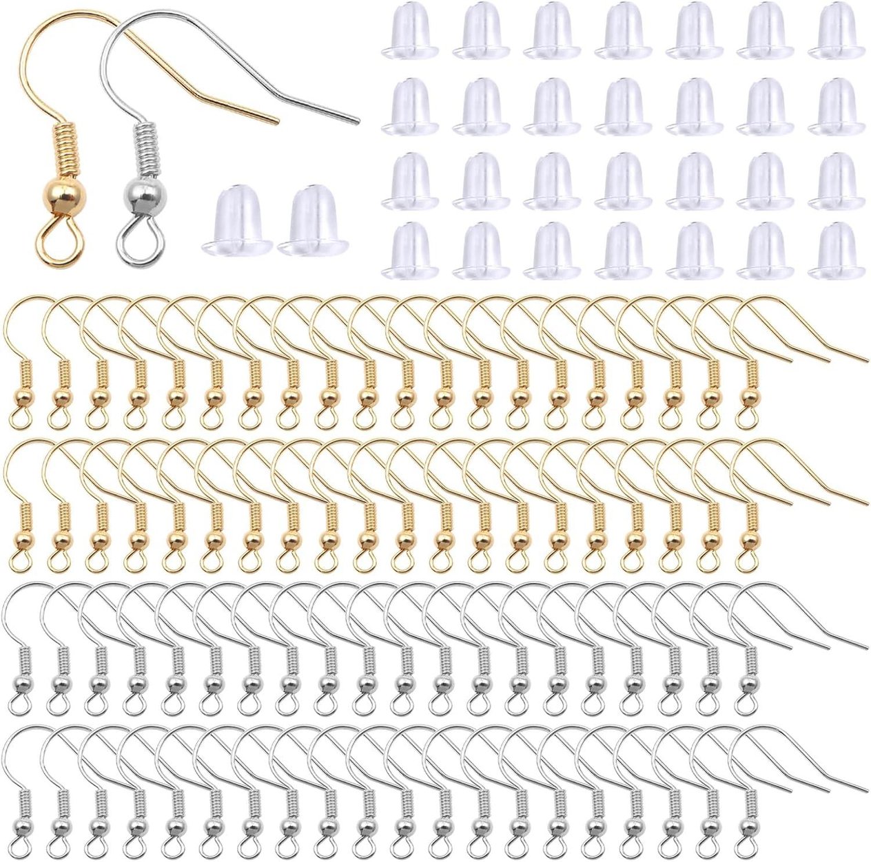 İki Renkli - 400 Parça Küpe Klips Set