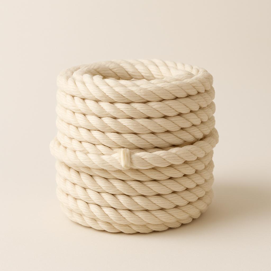 Krem 7 MM Makrome İpi 1 KG. Hesaplı Bobin