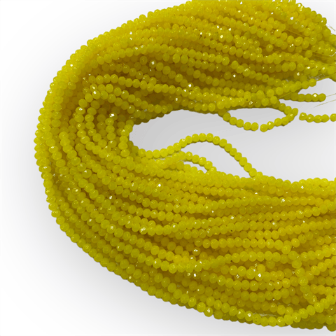 Kristal Boncuk, Açık Sarı 4 MM