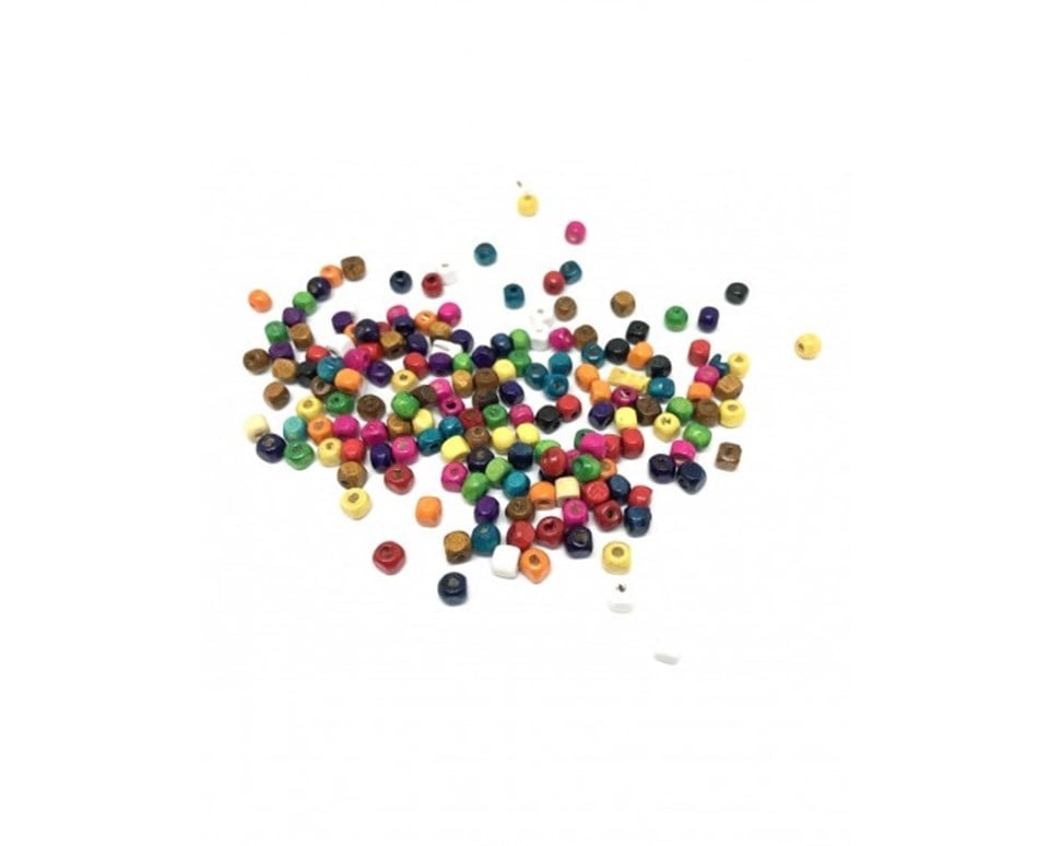 KÜP Ahşap Boncuklar 7 MM / 10 GRAM Paket -01