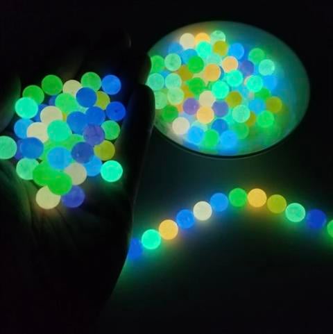Neon, Karanlıkta Yanan Boncuk Yuvarlak - 10 Gram