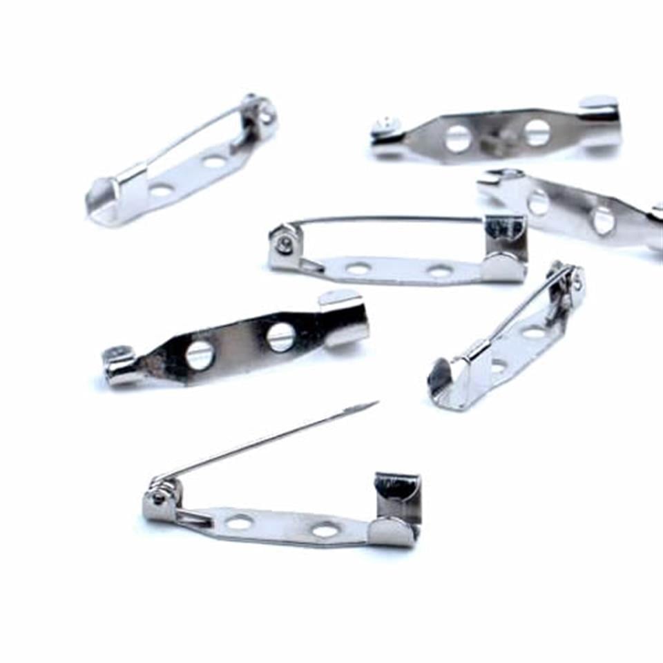 Nikel Loren 2 Delikli Yaka İğne 3 CM - 5 ADET Paket