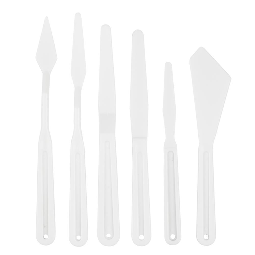Plastik Spatula Seti 5'li Akrilik Boya, Yağlı Boya, Hobi Çalışmaları