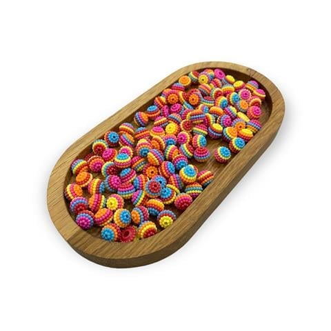 Renkli Balon Boncuk 8 MM - 10 Gram Paket