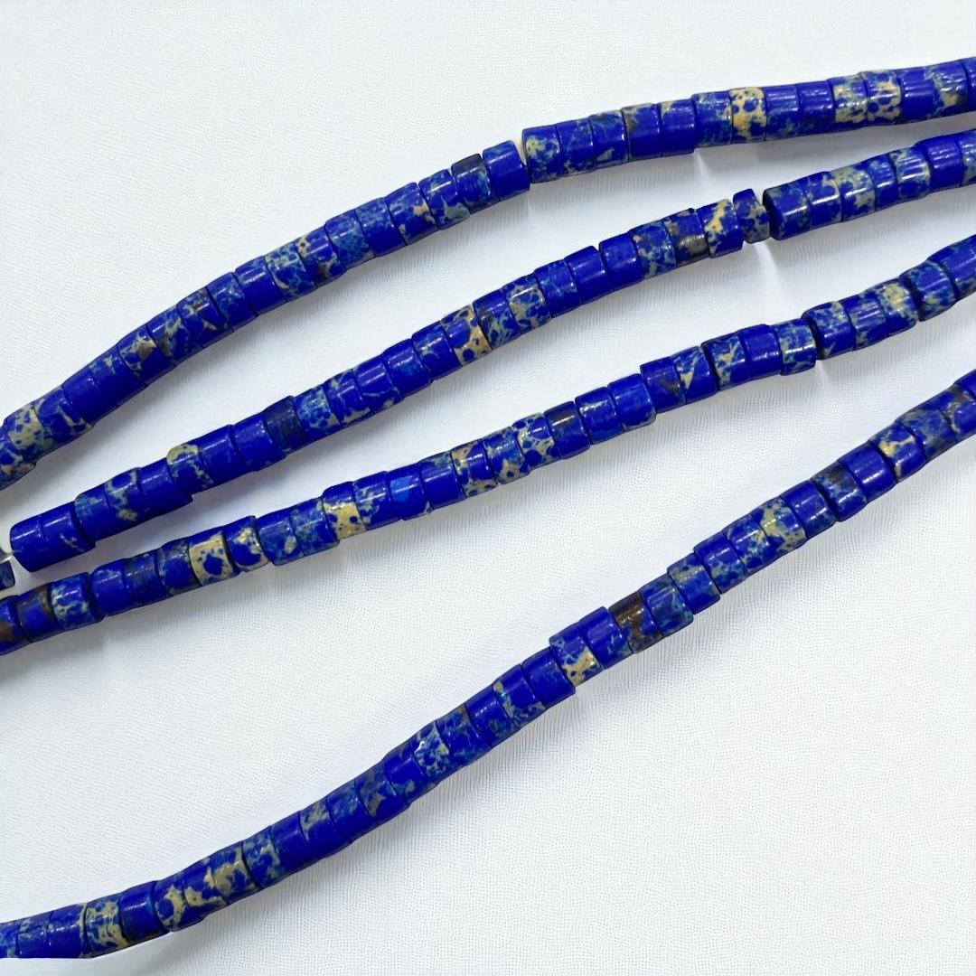 Varisit, Silindir Kesim Dizi Doğal Taş Dark Blue Turquoise