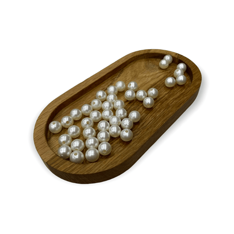 Yuvarlak 10 MM Krem İnci 10 Gram Paket