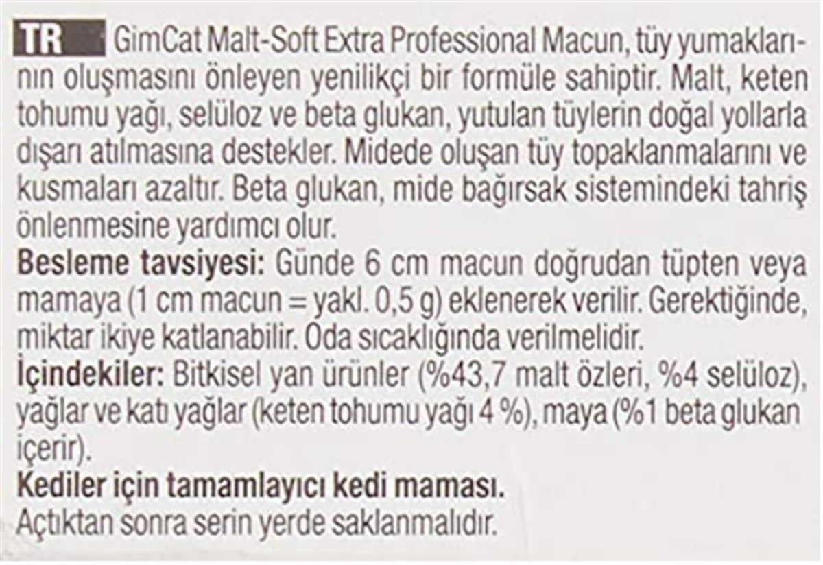 Gimcat Kedi Macunu Malt Soft 100 Gr