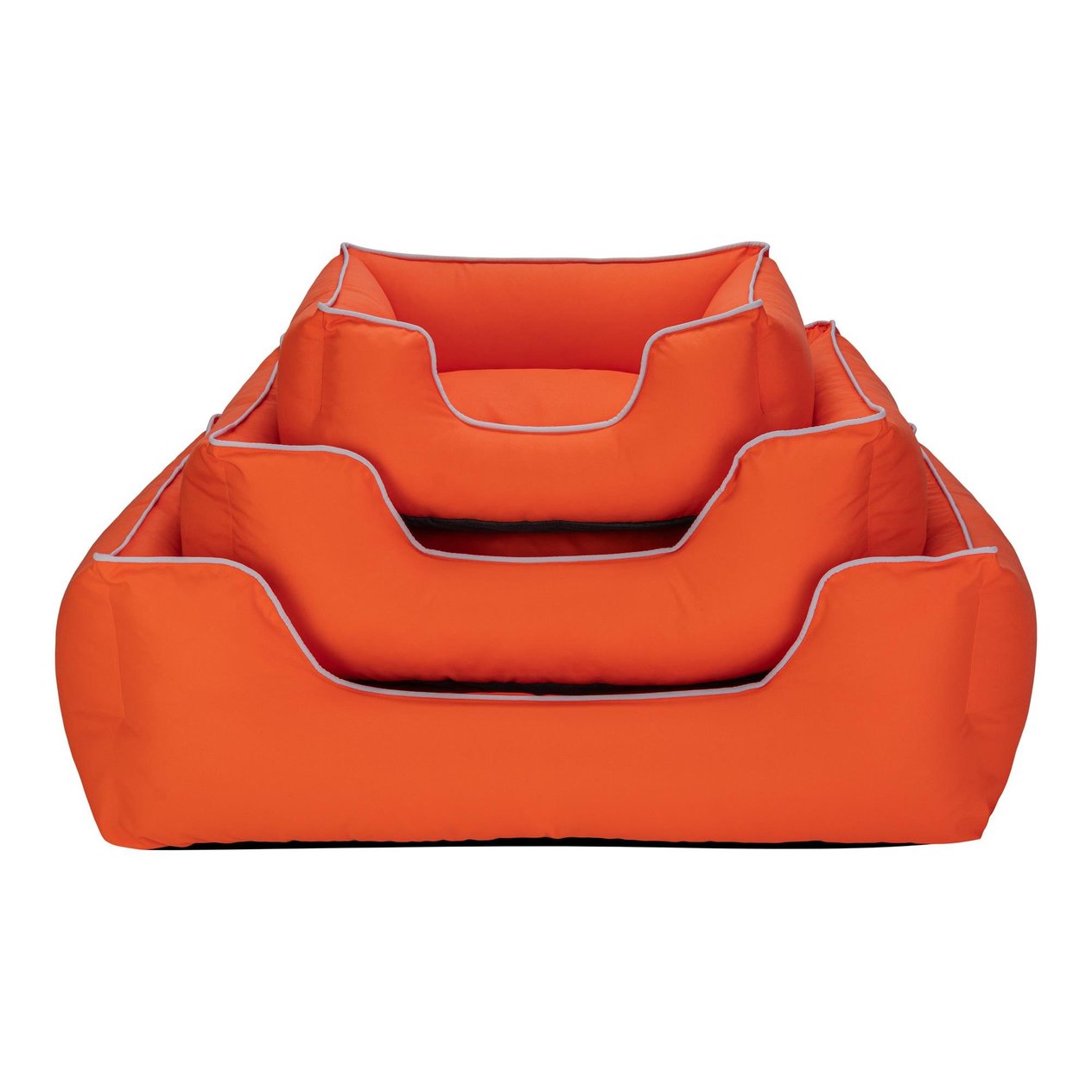 Pet Comfort Alpha  Köpek Yatağı Turuncu w Beyaz Biye L 105x85cm