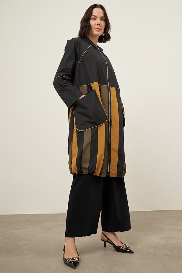 24SS78292 BEYS DESIGN ÇİZGİ DETAY KAP
