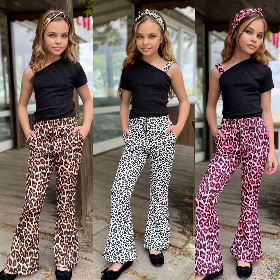 New Collectıon Leopar Desenli 3'lü Takım