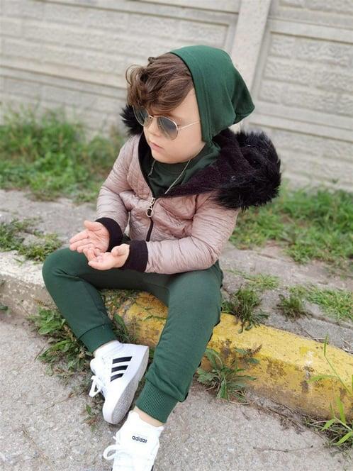 Yeni Sezon Kapitone Kürklü 4 Parça Montlu Set (DAR KALIP)