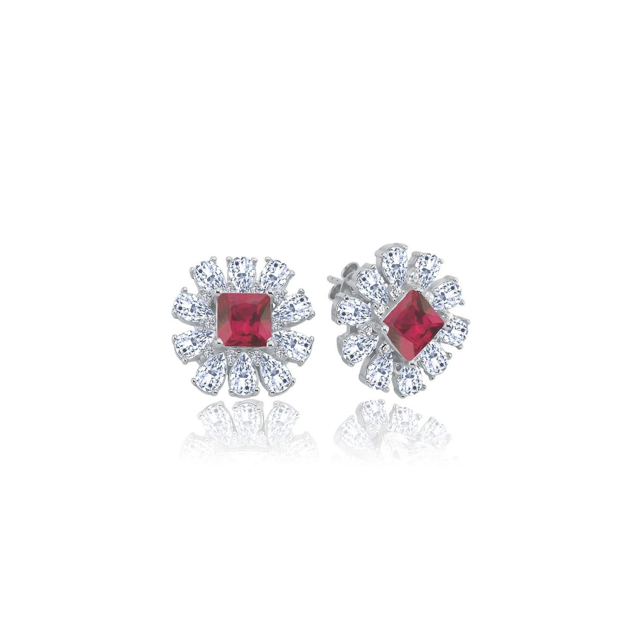 Effective Diamond Milano Rüyası Sentetik Yakut Taşlı Gümüş Küpe