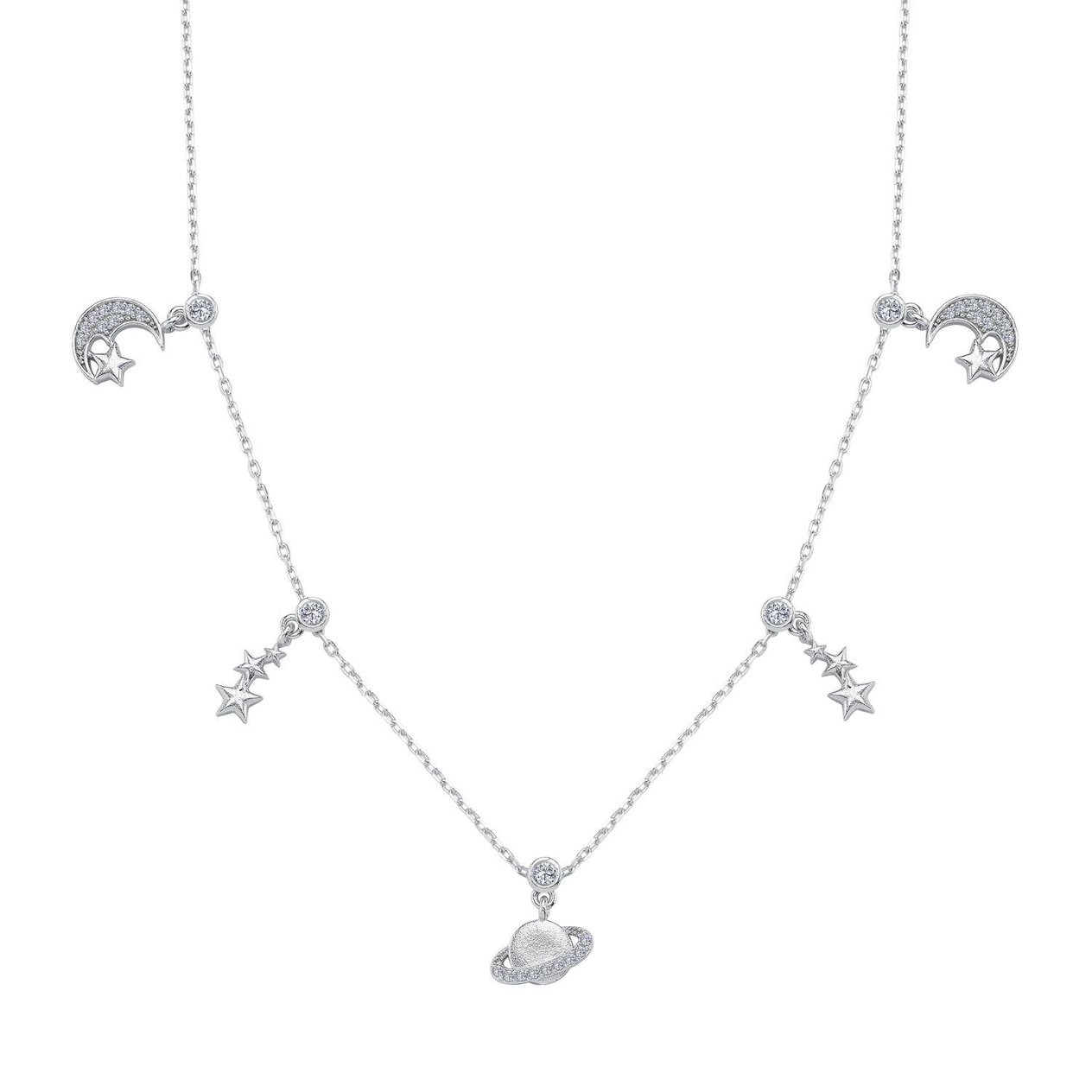 Galaksi Rüyası Choker Gümüş Şans Kolye