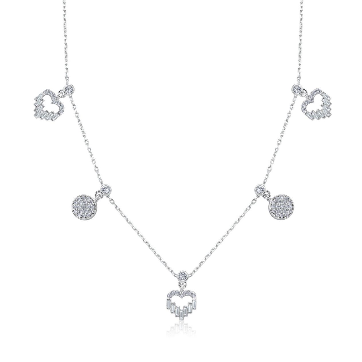 Kalp Ritmi Choker Gümüş Şans Kolye
