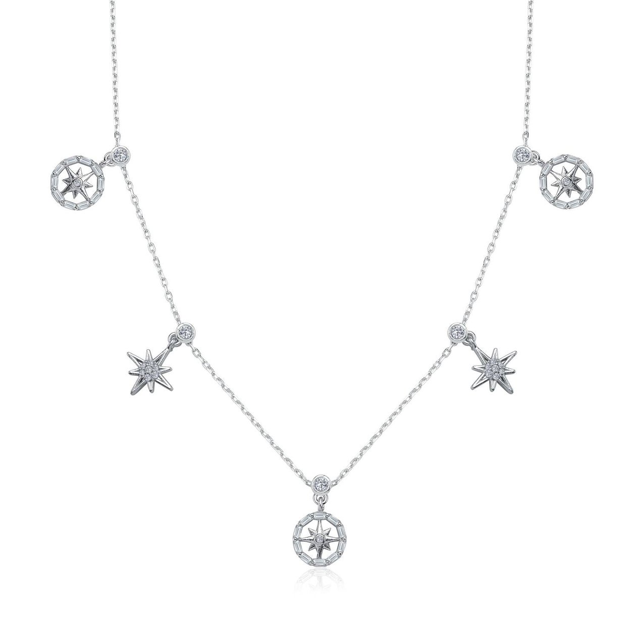 Kuzey Yıldızı Choker Gümüş Şans Kolye