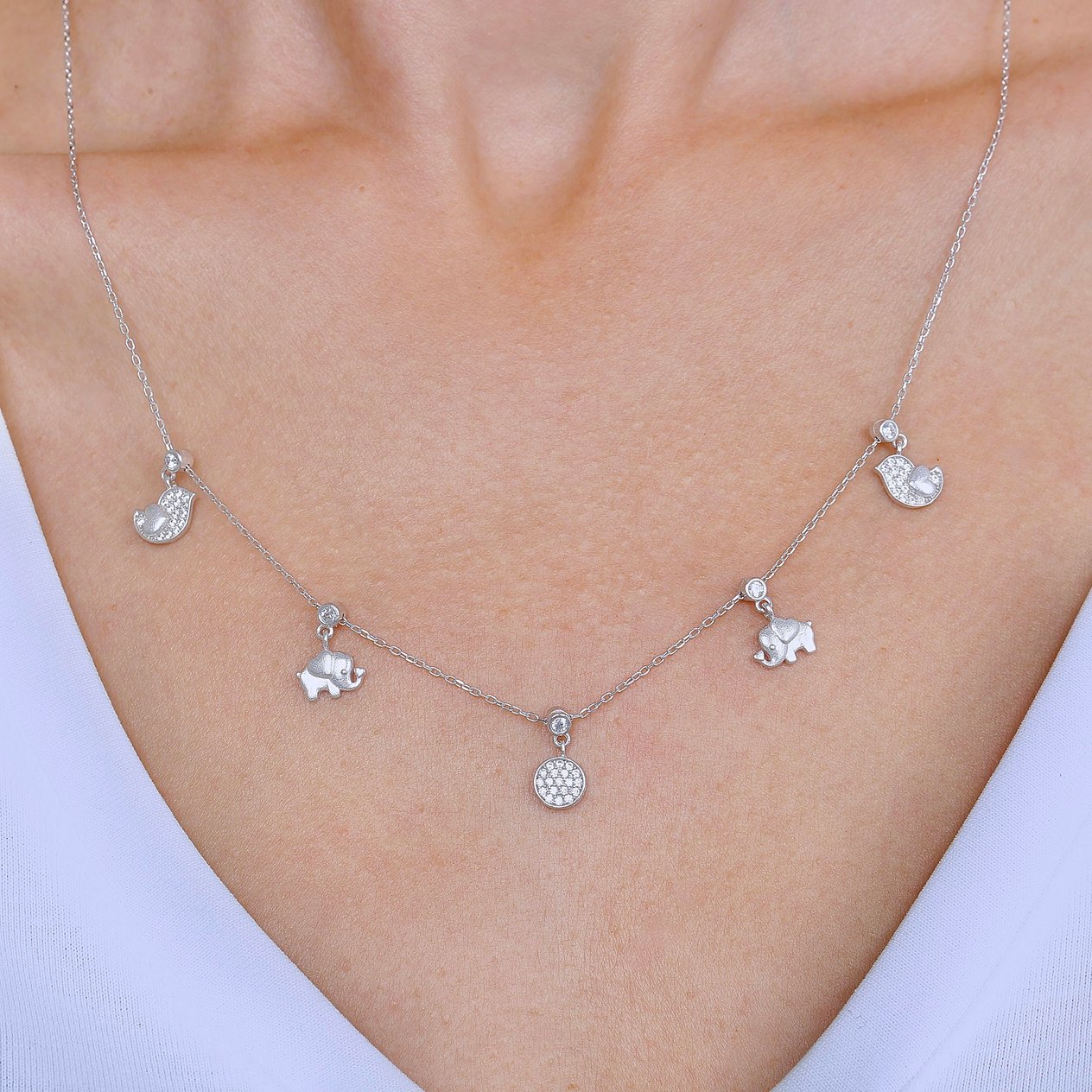 Mistik Festival Choker Gümüş Şans Kolye