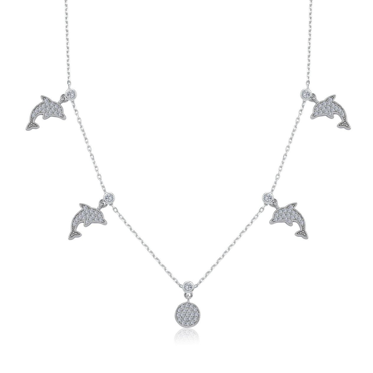 Yunusların Dansı Choker Gümüş Şans Kolye