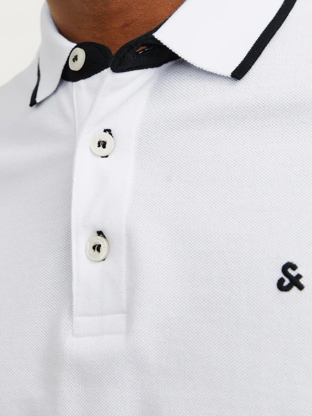 JACK & JONES JJEPAULOS POLO SS NOOS 12136668-WH