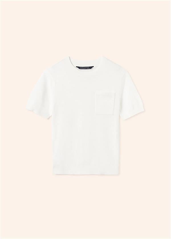 Mayoral Erkek Çocuk Kısa Kol T-shirt Krem 6332