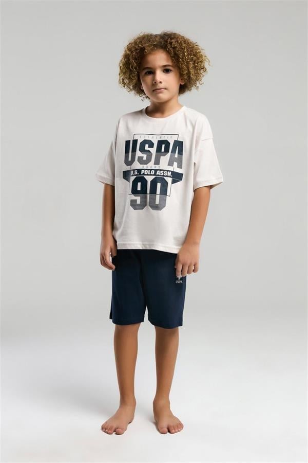 U.S. Polo Assn. Erkek Çocuk Bermuda Tişört Şort Takım Taş US2024-G
