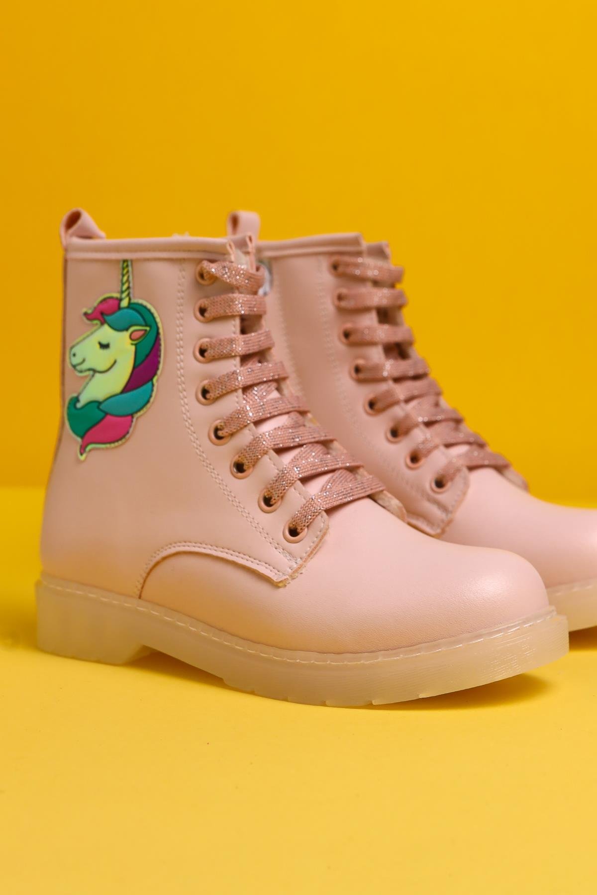 Darine Pudra Unicorn Patchli Bağcıklı Çocuk Bot