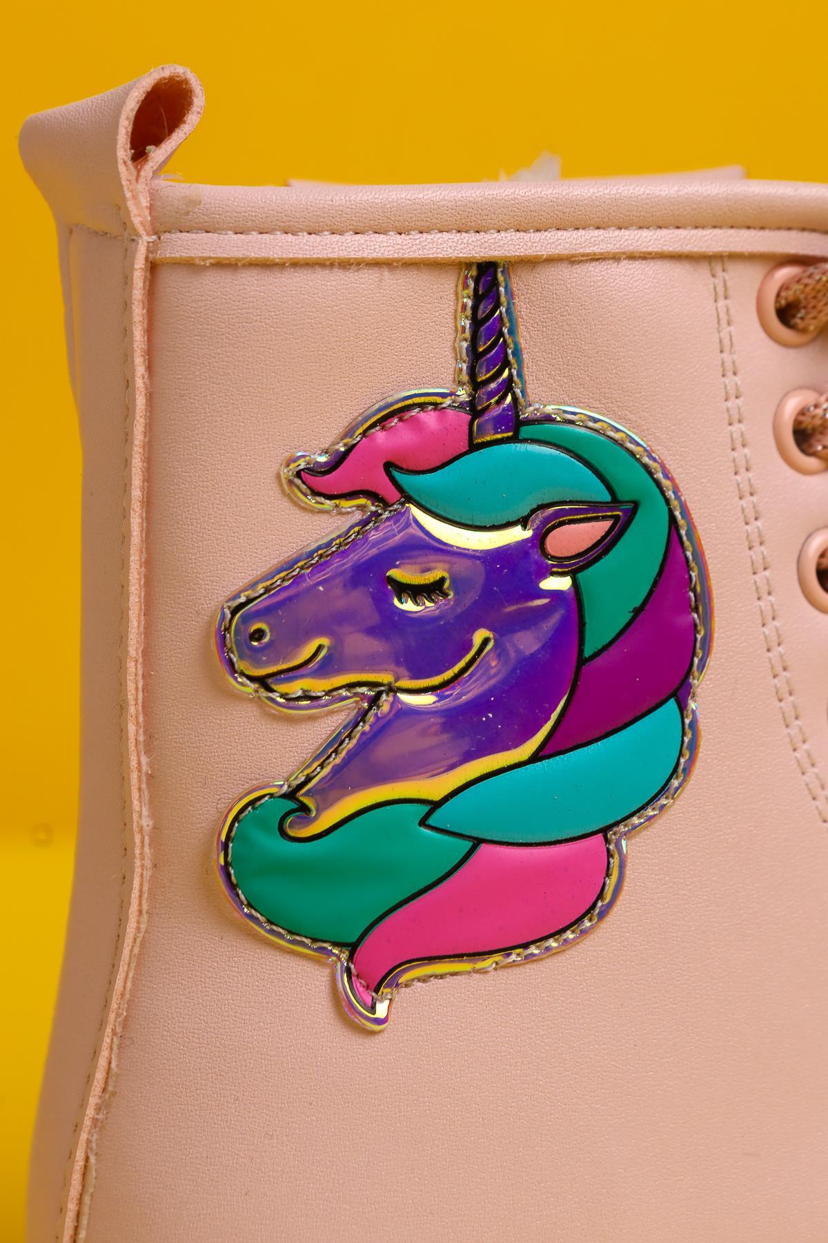Darine Pudra Unicorn Patchli Bağcıklı Çocuk Bot