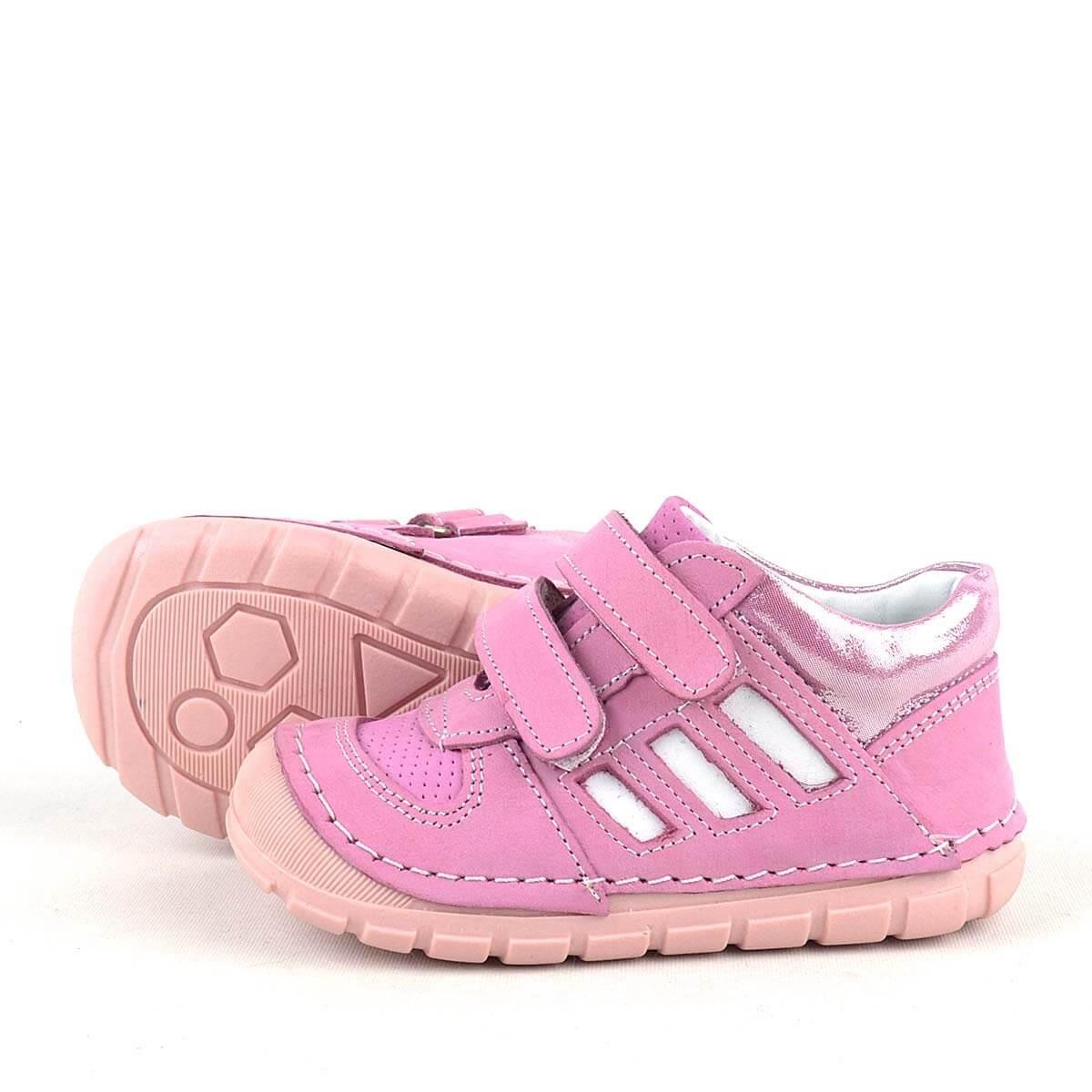 Grizzy Hakiki Deri Pembe İlk Adım Kız Bebek Ayakkabısı