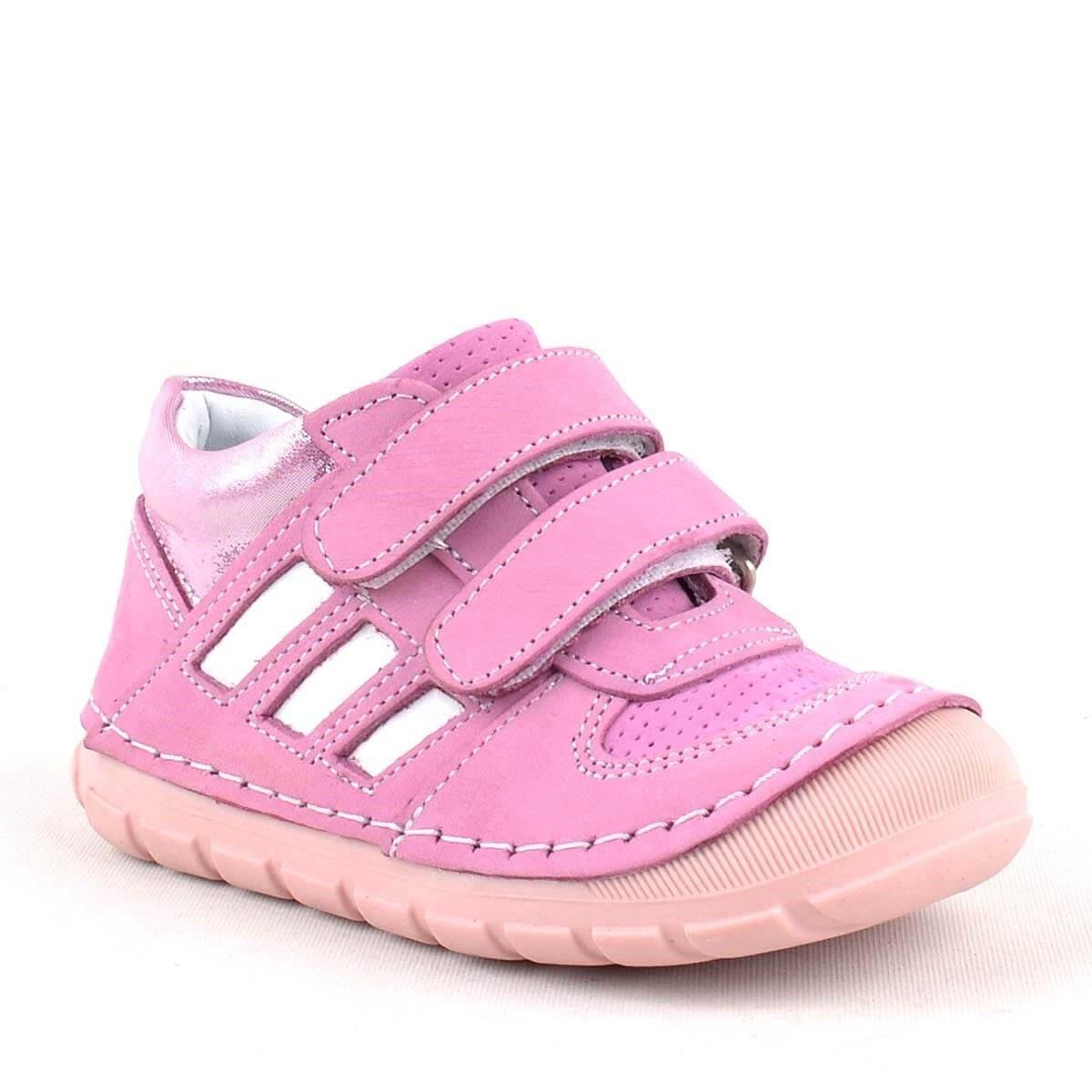 Grizzy Hakiki Deri Pembe İlk Adım Kız Bebek Ayakkabısı