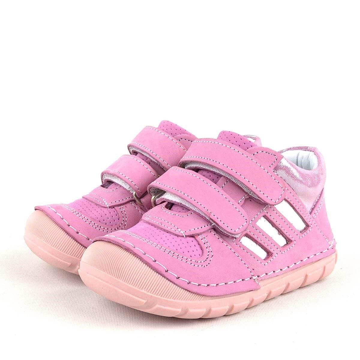 Grizzy Hakiki Deri Pembe İlk Adım Kız Bebek Ayakkabısı