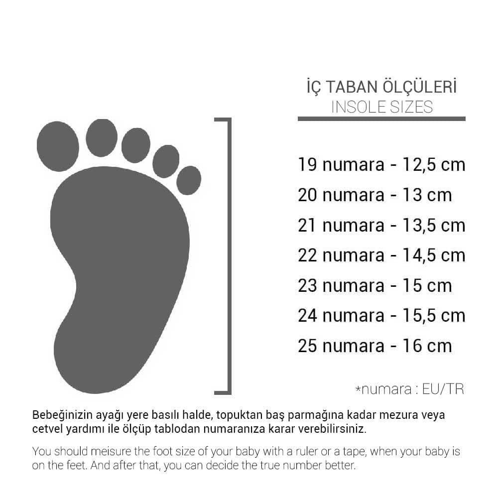 Hakiki Deri Gri Cırtlı Kız Bebek Spor Ayakkabı